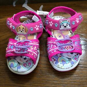 New baby toddler girls light up sandals.  Size 6.  Nickelodeon paw patrol.